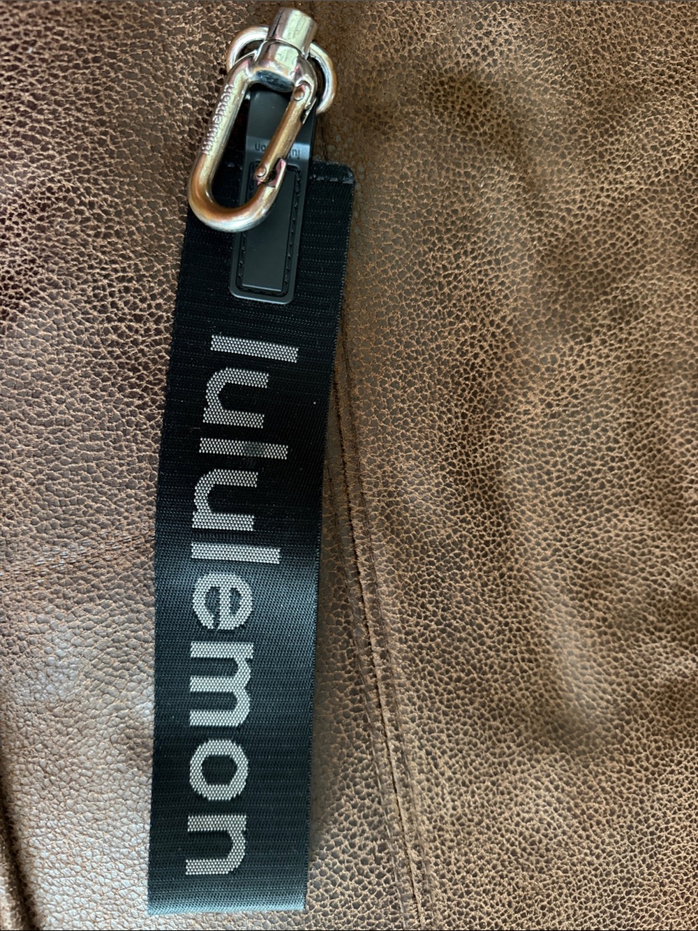 Lululemon Black Logo Strap with Silver Hardware